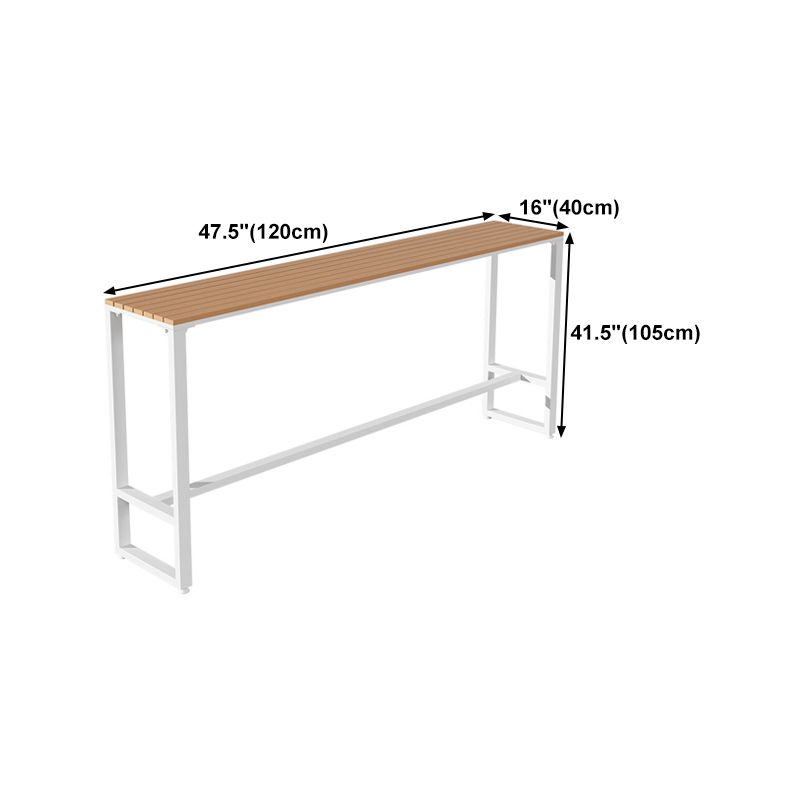 Rectangle Bar Dining Table Contemporary Bar Dining Table with Trestle Base Clearhalo 'Bar Furniture' 'Bar Tables' 'bar_tables' 'furn' 'furn_bar_tables' 'Furniture' 'furniture_bar_tables' 'Kitchen & Dining Furniture' 1200x1200_4313a3e6-bb7a-4b37-959a-5eb003f6eb0b
