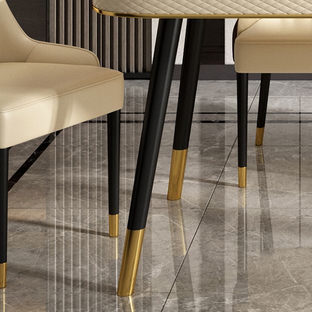 Contemporary Dining Table Sets with Sintered Stone Table and Cushion Chairs Clearhalo 'Dining Room Sets' 'Dining Tables & Seating' 'dining_room_set' 'furn' 'furn_dining_room_set' 'Furniture' 'furniture_dining_room_set' 'Kitchen & Dining Furniture' 'kitchen&dining_furn' 'kitchen' 1200x1200_43170c46-b9f8-4bfb-8a80-0963d5248e7d