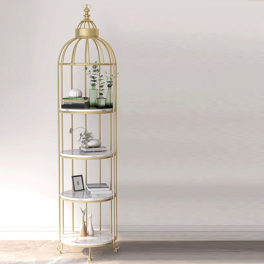 Modern Indoor Geometric Bookshelf Metal Frame Manufactured Wood Shelf Bookcase Clearhalo 'Bookcases' 'furn' 'furn_bookcases' 'Furniture' 'furniture_bookcases' 'Office Furniture' 1200x1200_43184cdf-7f4a-4e38-9423-6bbd02d6555b