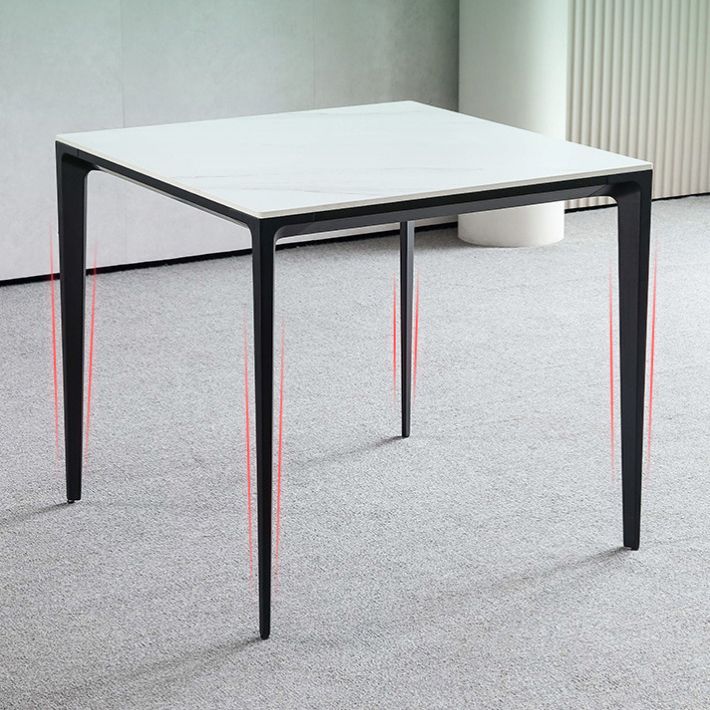 Industrial Style 4 Legs Furniture Stone Square Dining Table for Dining Room Clearhalo 'Dining Tables & Seating' 'Dining Tables' 'dining_table' 'furn' 'furn_dining_table' 'Furniture' 'furniture_dining_table' 'Kitchen & Dining Furniture' 'kitchen' 'kitchen_dining_table' 1200x1200_4318bf5b-e745-430f-9400-acffa3c12b73