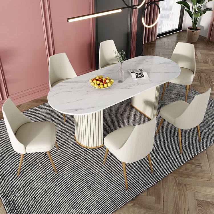 Metal Contemporary Free Form Indoor Table Sintered Stone Table for Dining Room and Kitchen Clearhalo ' dining_table' 'Dining Tables & Seating' 'Dining Tables' 'furn' 'furn_dining_table' 'Furniture' 'furniture_dining_table' 'Kitchen & Dining Furniture' 'kitchen&dining_furn' 'kitchen' 'kitchen_dining_table' 1200x1200_4319193d-285e-4a03-ad92-ce1d98df69de