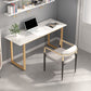 23.62" W Stone Office Desk Modern Sled Base Writing Desk with 1 Shelf Clearhalo 'furn' 'furn_office_desk' 'Furniture' 'Office Desks' 'Office Furniture' 'office_desk' 1200x1200_431a0cec-e708-4b0d-bb95-c2efa457c43b