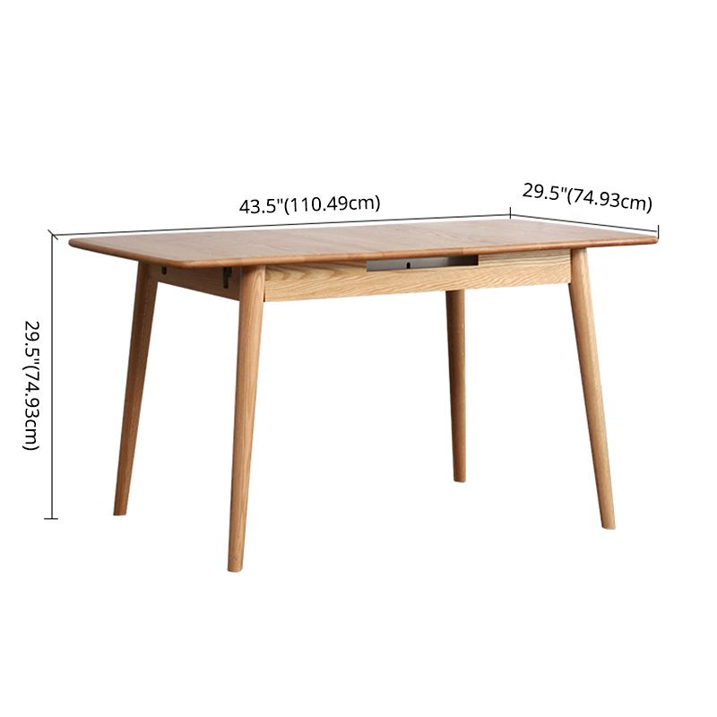 Minimalist Style Dining Table with Self-Storing¬†Leaf Solid Wood Dining Table and Chairs for Home Use Clearhalo 'Dining Room Sets' 'Dining Tables & Seating' 'dining_room_set' 'furn' 'furn_dining_room_set' 'Furniture' 'furniture_dining_room_set' 'Kitchen & Dining Furniture' 'kitchen&dining_furn' 'kitchen' 1200x1200_431b4b19-26ff-4f47-9739-9cfcd523f8af