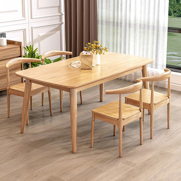 Contemporary Style Dining Table with Solid Wood Dining Table and Chairs for Home Use Clearhalo 'Dining Room Sets' 'Dining Tables & Seating' 'dining_room_set' 'Furniture' 'furniture_dining_room_set' 'Kitchen & Dining Furniture' 'kitchen&dining_furn' 'kitchen' 1200x1200_431b6f26-acc0-432e-ad03-9da4d0f11cb8