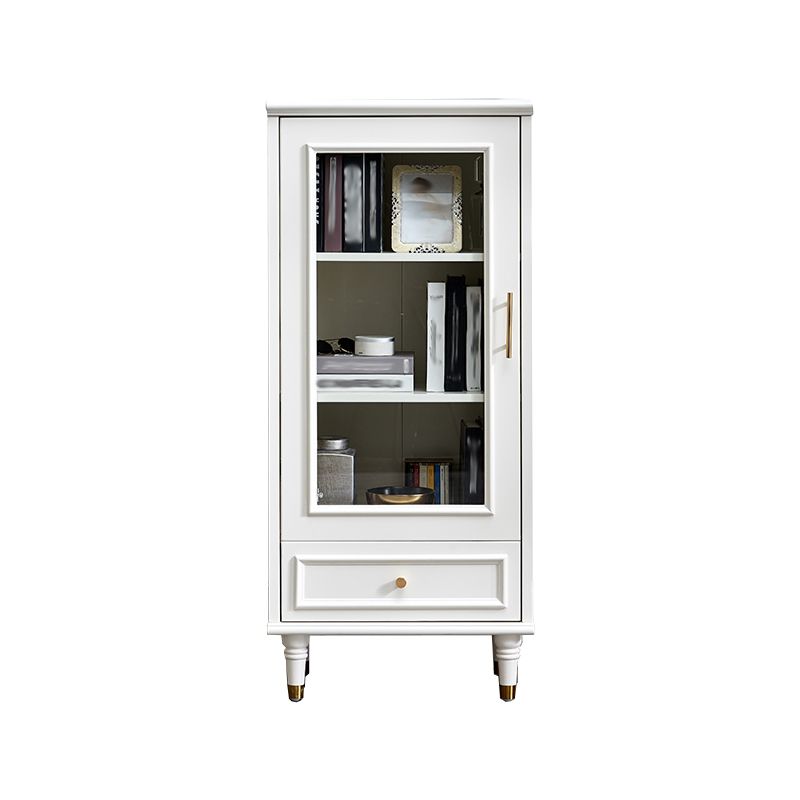 Modern Style  Bookshelf Closed Back Standard Engineered Wood Bookcase in White