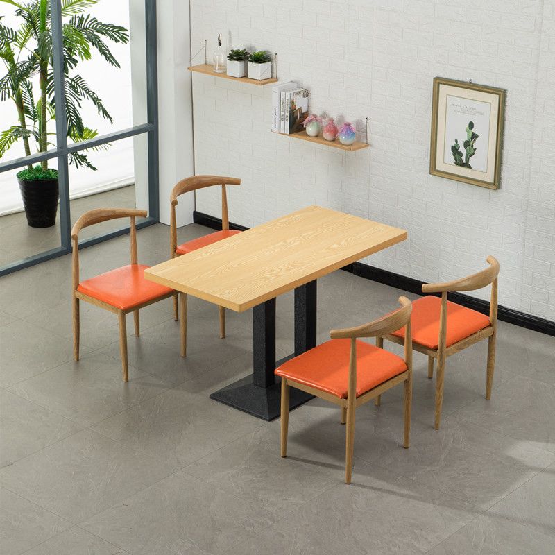MDF 5 Pcs Modern Dining Room Set with Cow Horn Chairs Standard Height Dinette Set Clearhalo 'Dining Room Sets' 'Dining Tables & Seating' 'dining_room_set' 'furn' 'furn_dining_room_set' 'Furniture' 'furniture_dining_room_set' 'Kitchen & Dining Furniture' 'kitchen&dining_furn' 'kitchen' 1200x1200_431b954e-66fc-4669-a47e-7d0d8255e681