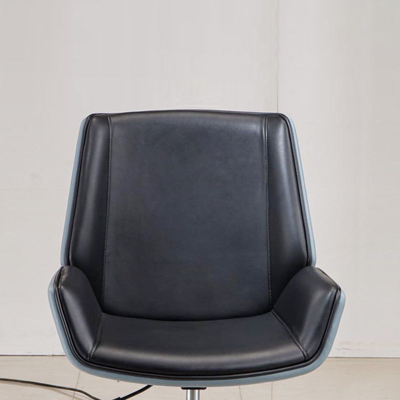 Silla de escritorio de estilo moderno, silla de oficina con respaldo medio/alto para ordenador de cuero
