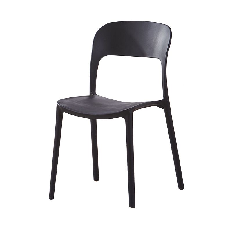 Glam Style Open Back Chair Plastic Stackable Dining Chair for Indoor Clearhalo 'Dining Chairs' 'Dining Tables & Seating' 'dining_chair' 'furn' 'furn_dining_chair' 'Furniture' 'furniture_dining_chair' 'Kitchen & Dining Furniture' 1200x1200_431d1758-ff8a-4885-8405-3dd4573cf53e