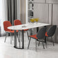 Simplicity Style Sintered Stone Dining Table Freeform Shape Table with Double Pedestal Base Clearhalo ' dining_table' 'Dining Tables & Seating' 'Dining Tables' 'furn' 'furn_dining_table' 'Furniture' 'furniture_dining_table' 'Kitchen & Dining Furniture' 'kitchen&dining_furn' 'kitchen' 'kitchen_dining_table' 1200x1200_431e08e5-a1bb-40fe-bfeb-29df0473767b