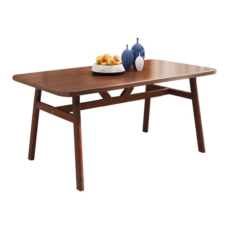 Contemporary Style Home Dining Table Rectangle Shape Dining Table with 4 Legs Base Clearhalo ' dining_table' 'Dining Tables & Seating' 'Dining Tables' 'furn' 'furn_dining_table' 'Furniture' 'furniture_dining_table' 'Kitchen & Dining Furniture' 'kitchen&dining_furn' 'kitchen' 'kitchen_dining_table' 1200x1200_431eb091-0d03-45f8-950f-28482cf7ac1b