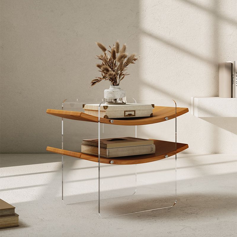 19.29 "hoher Massivholz -Endtisch natürlicher Schlitten Akzent