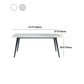 Rectangle Industrial Stone Table Standard Height Kitchen Room Table with 4 Legs