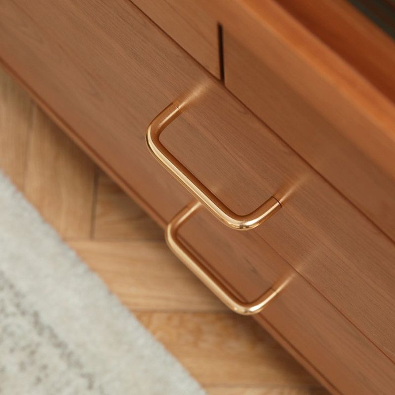 Modern Style Sideboard Cabinet Home Wooden Side Board with Glass Doors Clearhalo 'buffet_sideboard' 'Buffets & Sideboards' 'furn' 'furn_buffet_sideboard' 'Furniture' 'Kitchen & Dining Furniture' 1200x1200_4321cf15-de1b-44c8-a2af-c1a01da094fb