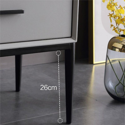 Mesita de madera sólida mesita de noche de acento moderno mesita de noche con cajón