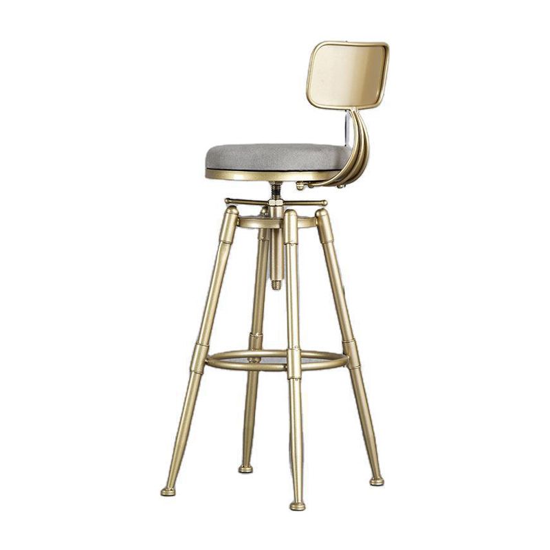 Salon Glam Style Barstool Gold 4 jambes Bar tabouret avec pédale