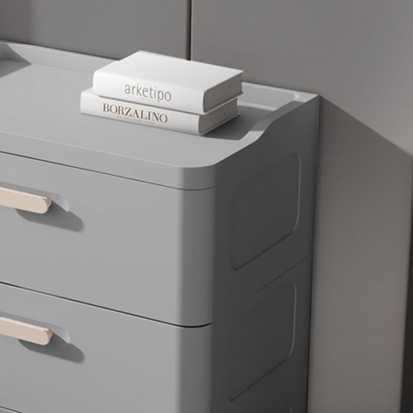 Grijze/witte lingerie kist eigentijdse plastic kist met laden voor slaapkamer