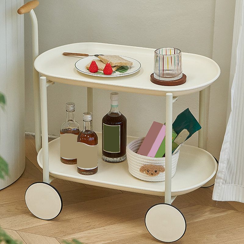 Tapa de la esquina superior de la bandeja con mesa auxiliar de acento de almacenamiento y ruedas