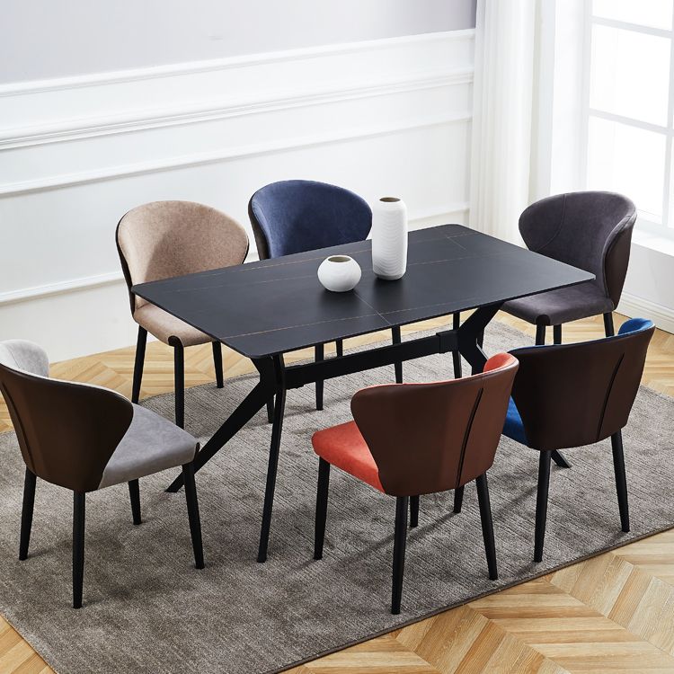 Matte Finish Contemporary Dining Side Chair Leather Wingback Dining Chair Clearhalo ' kitchen&dining_furn' 'Dining Chairs' 'Dining Tables & Seating' 'dining_chair' 'furn' 'furn_dining_chair' 'Furniture' 'furniture_dining_chair' 'Kitchen & Dining Furniture' 'kitchen' 1200x1200_4327023d-d98f-430b-ad1a-9527e67eab51