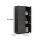 Metal Industrial Cabinet with Hinged Door Black Steel Storage Cabinet for Home Clearhalo 'Armoires & Wardrobes' 'armoires_wardrobes' 'Bedroom Furniture' 'furn' 'furn_armoires_wardrobes' 'Furniture' 1200x1200_43280903-62ae-40c3-ae6d-ec303a2c7896
