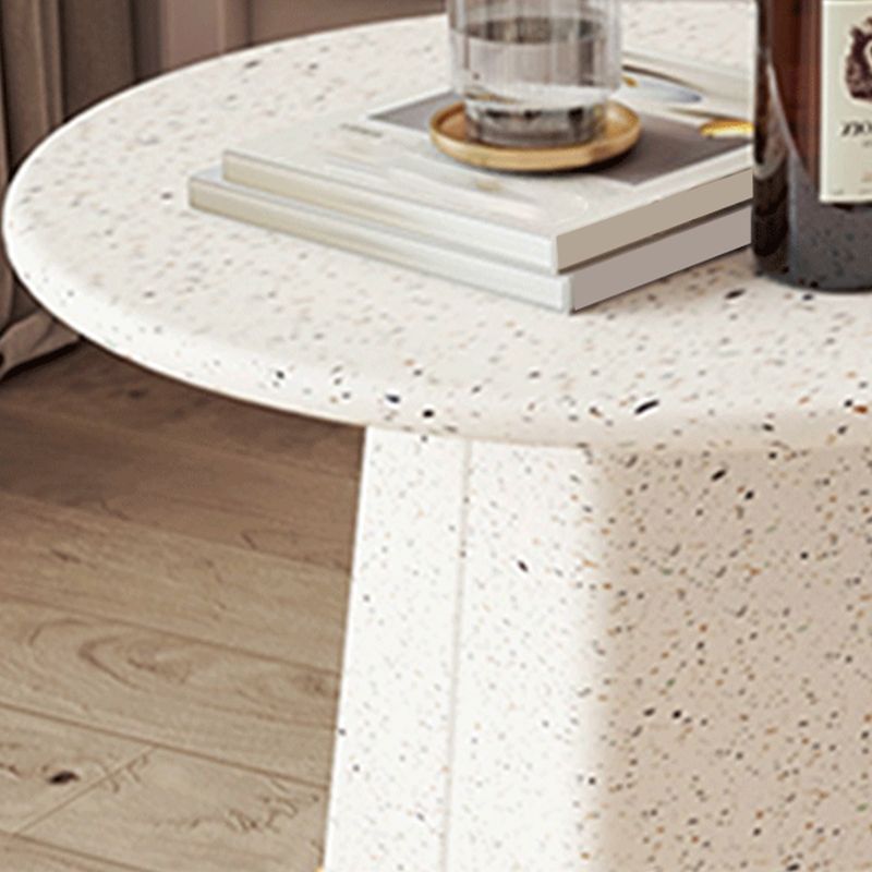 White Pedestal Coffee Table Round Coffee Table for Living Room