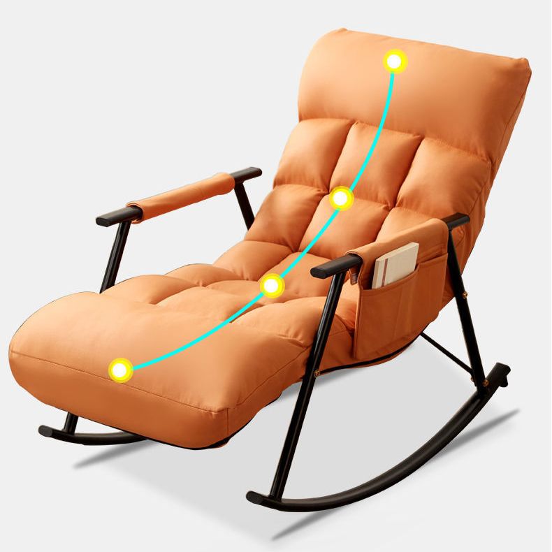 Home Modern Metal Base Rocking Chair Living Room Leisure Single Sofa Chair Clearhalo 'Chairs & Seating' 'furn' 'furn_rocking_chairs' 'Furniture' 'Living Room Furniture' 'Rocking Chairs' 'rocking_chairs' 1200x1200_432a987c-1a75-42d9-ab5c-138f356ca1bd