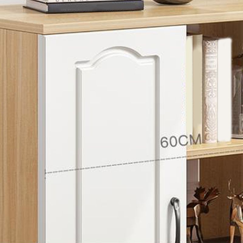 23.5 "H Modern Wooden TV Consola Open Storage Stand con cajón y puertas