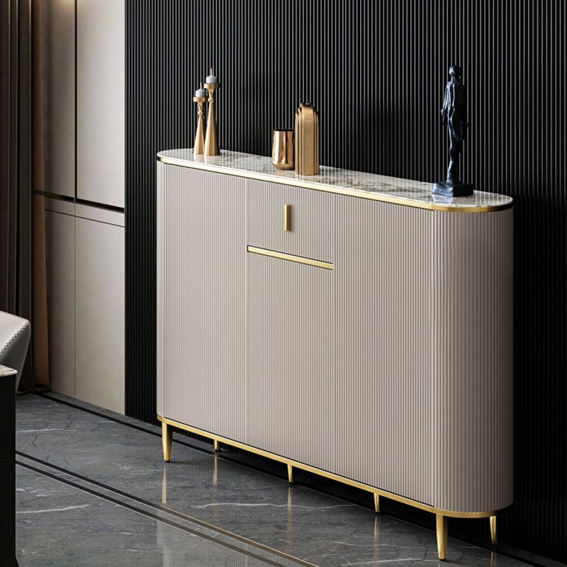 Server in pietra sinterizzato con top white glam con porta e cassetto