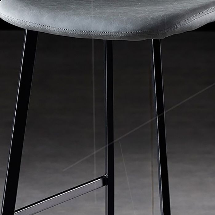 Scandinavian Restaurant Leather Stool Matte Finish Footrest Barstool Clearhalo 'Bar Furniture' 'Bar Stools' 'bar_stools' 'furn' 'furn_bar_stools' 'Furniture' 'furniture_bar_stools' 'Kitchen & Dining Furniture' 1200x1200_432d252d-5cd7-4ce0-ab99-fd2956b0a4d8