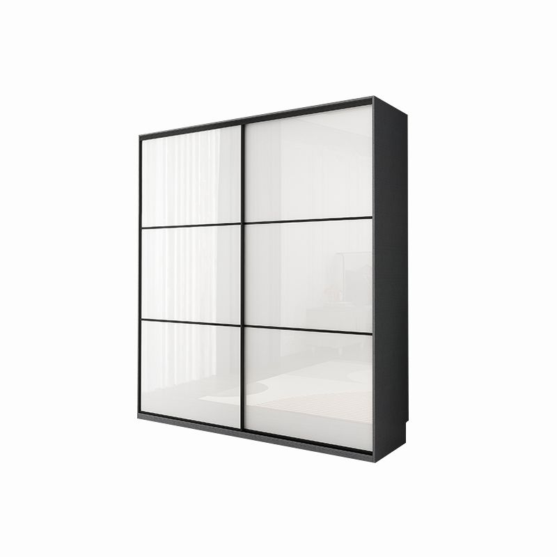 Sliding Engineered Wood Wardrobe Closet Modern Wardrobe Armoire Clearhalo 'Armoires & Wardrobes' 'armoires_wardrobes' 'Bedroom Furniture' 'furn' 'furn_armoires_wardrobes' 'Furniture' 1200x1200_432d2dfc-d319-4bc1-9257-f3afdf8f3872