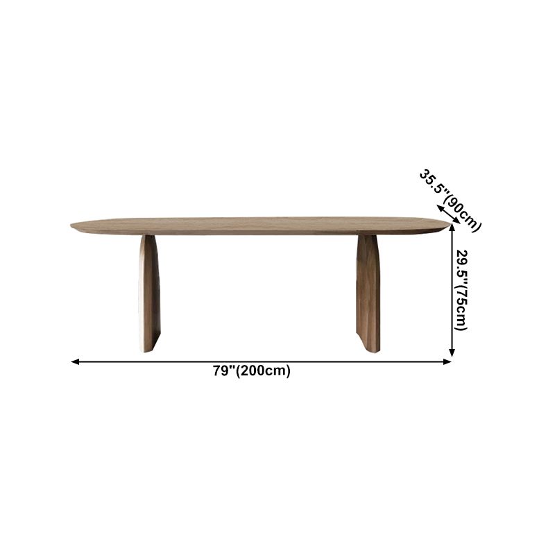 Modern Indoor Pine Wood Table for Restaurant Oval Dining Table with Double Pedestal Clearhalo ' dining_table' 'Dining Tables & Seating' 'Dining Tables' 'furn' 'furn_dining_table' 'Furniture' 'furniture_dining_table' 'Kitchen & Dining Furniture' 'kitchen&dining_furn' 'kitchen' 'kitchen_dining_table' 1200x1200_432d4bda-bae6-4d04-ba96-1c96cbf67c1a