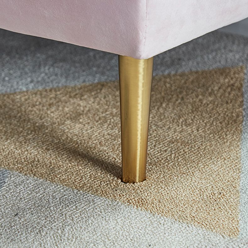 Contemporary 34.25" H Solid Color Velvet Square Arm Sofa for Living Room