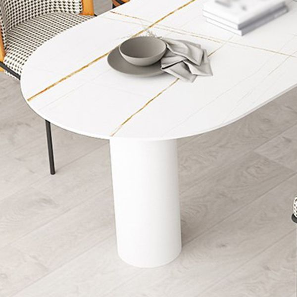 Sintered Stone Top Modern Table for Restaurant Oval Dining Table with 3 Legs Clearhalo ' dining_table' 'Dining Tables & Seating' 'Dining Tables' 'furn' 'furn_dining_table' 'Furniture' 'furniture_dining_table' 'Kitchen & Dining Furniture' 'kitchen&dining_furn' 'kitchen' 'kitchen_dining_table' 1200x1200_432dfe3c-5511-4960-8180-0fbebac57e13