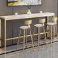 White Glam Style Bar Table in Gold Iron Top and Faux Marble Milk Tea Shop Bar Table Clearhalo 'Bar Furniture' 'Bar Tables' 'bar_tables' 'furn' 'furn_bar_tables' 'Furniture' 'furniture_bar_tables' 'Kitchen & Dining Furniture' 'kitchen&dining_furn' 'kitchen' 1200x1200_432e7a55-f6af-4495-86df-6935a2f86006