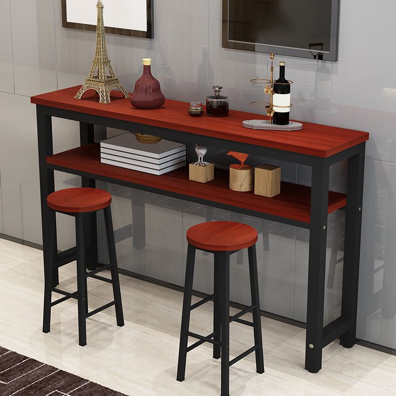 Contemporary Style Wood Rectangle Pub Bar Table for Living Room Clearhalo 'Bar Furniture' 'Bar Tables' 'bar_tables' 'furn' 'furn_bar_tables' 'Furniture' 'Kitchen & Dining Furniture' 1200x1200_432e9dec-ec0d-468f-ae82-f67c82fbdc0a