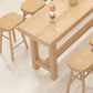 Contemporary Solid Wood Bar Dining Table Trestle Base Bar Table in Natural Clearhalo 'Bar Furniture' 'Bar Tables' 'bar_tables' 'furn' 'furn_bar_tables' 'Furniture' 'Kitchen & Dining Furniture' 1200x1200_432ee515-b8ab-4542-9efa-ae325917d9a2