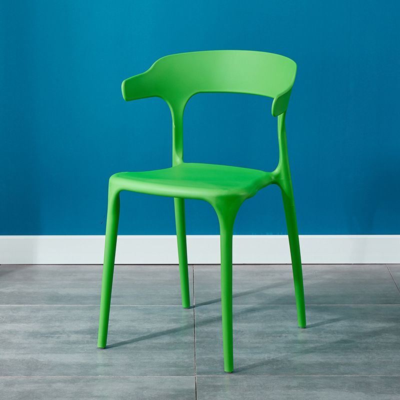 Plastic Scandinavian Arm Chair Kitchen Dining Room Open Back Chair Clearhalo 'Dining Chairs' 'Dining Tables & Seating' 'dining_chair' 'furn' 'furn_dining_chair' 'Furniture' 'furniture_dining_chair' 'Kitchen & Dining Furniture' 1200x1200_432f24f8-d1b2-4eee-8fa6-3405183471fd