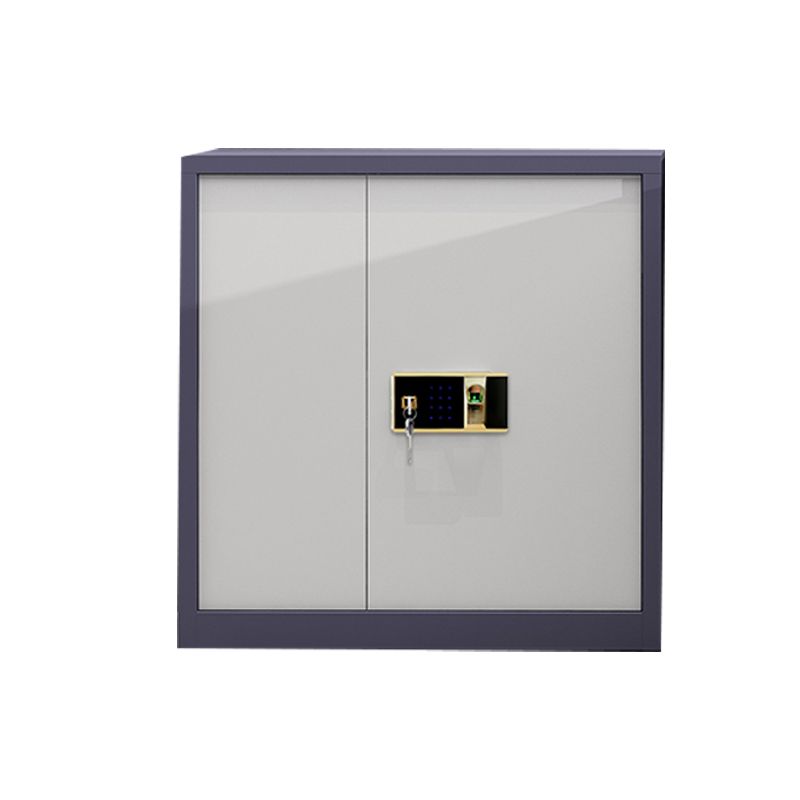 Armadio di archiviazione in metallo mobile contemporaneo con blocco e archiviazione