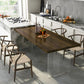 Solid Wood and Acrylic Dinner Table Modern Fixed Table Double Pedestal Dining Table Clearhalo 'Dining Tables & Seating' 'Dining Tables' 'dining_table' 'furn' 'furn_dining_table' 'Furniture' 'furniture_dining_table' 'Kitchen & Dining Furniture' 'kitchen' 'kitchen_dining_table' 1200x1200_432facaf-6995-4fd2-ae24-ba5d5c83a9dd