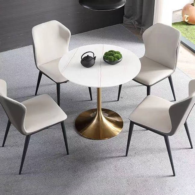 Round Two-Color Dining Table Sintered Stone Table Luxury with Tulip Base Clearhalo ' dining_table' 'Dining Tables & Seating' 'Dining Tables' 'furn' 'furn_dining_table' 'Furniture' 'furniture_dining_table' 'Kitchen & Dining Furniture' 'kitchen&dining_furn' 'kitchen' 'kitchen_dining_table' 1200x1200_43310d6d-c2b8-4791-aa9b-94923d5e9405