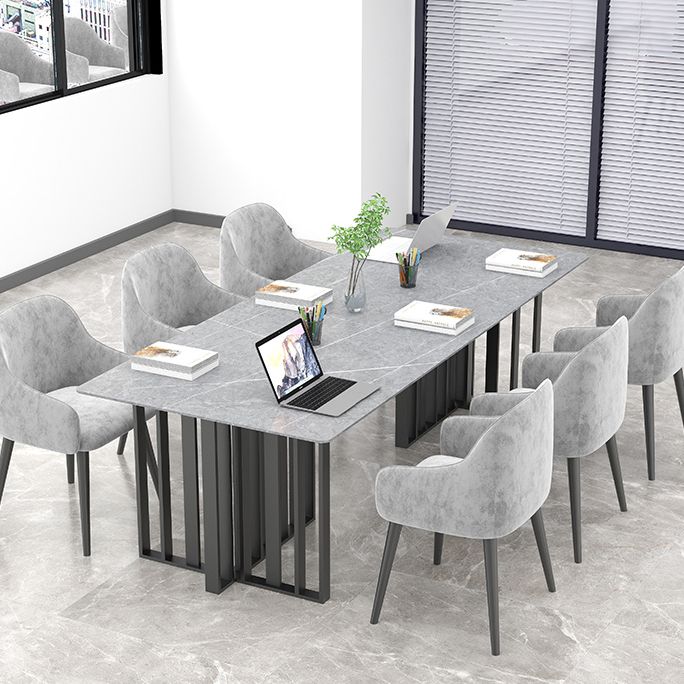 Rectangle Meeting Table Industrial Style Office Desk with Seld Base Clearhalo 'furn' 'furn_office_desk' 'Furniture' 'furniture_office_desk' 'Office Desks' 'Office Furniture' 'office_desk' 1200x1200_433171bc-68d5-4217-b0e7-c9ff8dfddffb