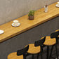 Industriale 1/611 pezzi tavolo da bar set rettangolo tavolino in legno con sgabelli alti