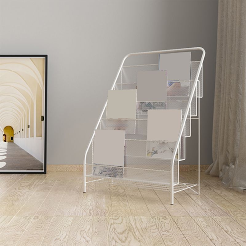 Bibliothèque d'étagère Glam Fermed Back Metal Book Shelf pour salle d'étude