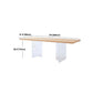 Natural Dining Table Contemporary Style Rectangle Solid Wood Dinner Table
