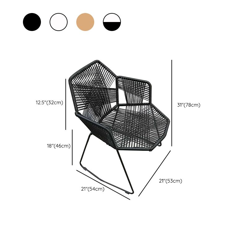 Modern Cross Back Side Chair Plastic Arm Chair with Metal Base for Dining Room Clearhalo 'Dining Chairs' 'Dining Tables & Seating' 'dining_chair' 'furn' 'furn_dining_chair' 'Furniture' 'Kitchen & Dining Furniture' 1200x1200_4336b6eb-eeda-4a6e-846e-3f0db34b16aa