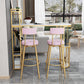 Stone Top Bistro Bar Table Rectangle Bar Table with Wine Rack