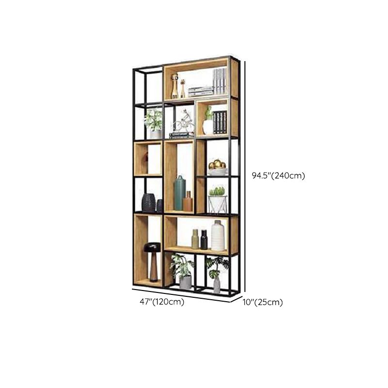 9.84" W Industrial Antique Finish Shelf Bookcase Etagere Metal Bookshelf Clearhalo 'Bookcases' 'furn' 'furn_bookcases' 'Furniture' 'Office Furniture' 1200x1200_433aee2d-fc78-4b02-b299-88f852a92868