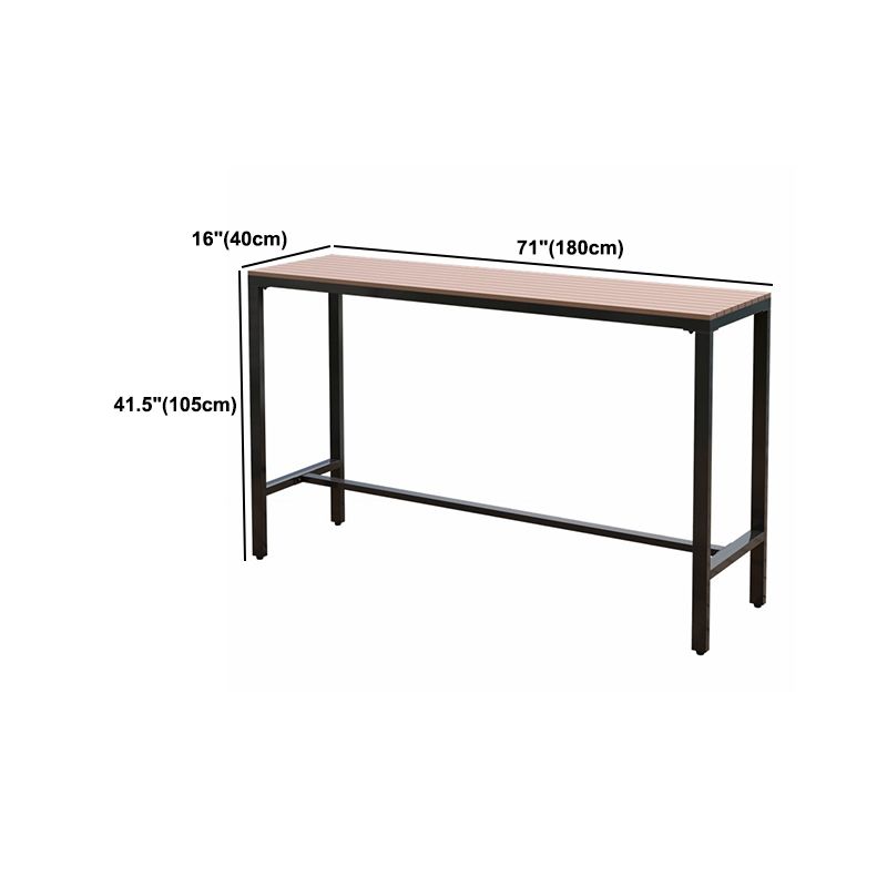 Modern Trestle Bar/Dinette Table Rectangle Outdoor Footrest Bar Height Table Clearhalo 'Bar Furniture' 'Bar Tables' 'bar_tables' 'furn' 'furn_bar_tables' 'Furniture' 'Kitchen & Dining Furniture' 1200x1200_433b974f-4c1b-4b31-b518-3e658f0cd2c9