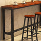 Contemporary Style 1/4/5/9 Pieces Solid Wood Rectangular Bar Table Set for Indoor