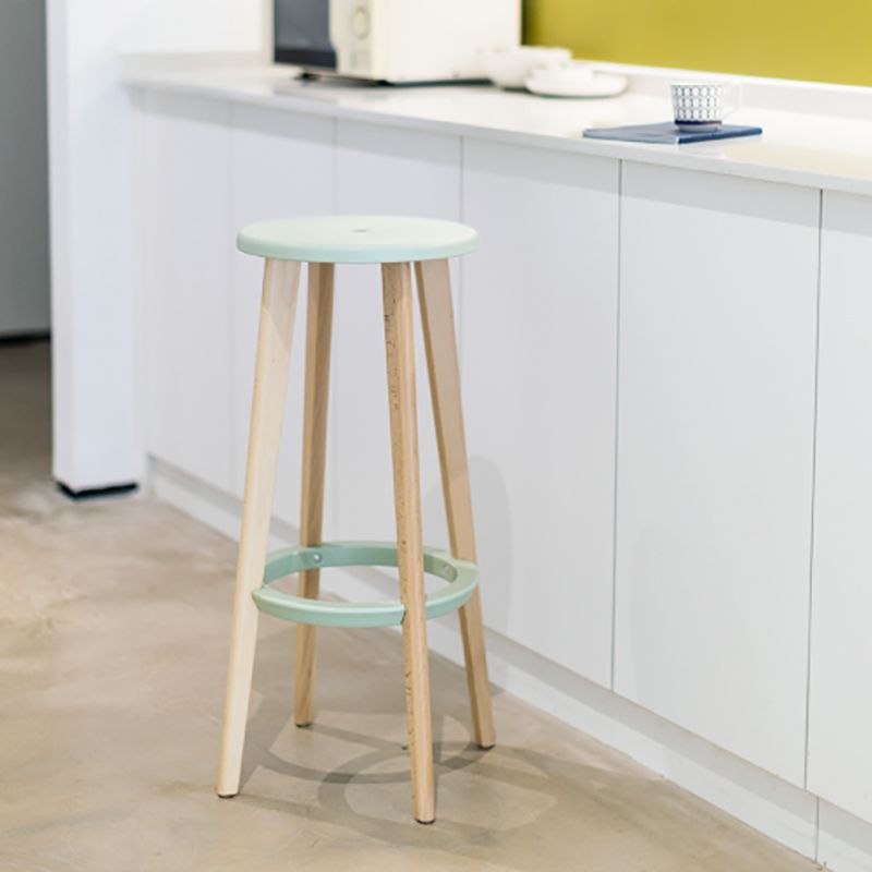 Contemporary Simple Wood Counter Stools Circular Seats Indoor Bar Stool Clearhalo 'Bar Furniture' 'Bar Stools' 'bar_stools' 'furniture_bar_stools' 'Kitchen & Dining Furniture' 'kitchen&dining_furn' 'kitchen' 'kitchen_furn' Furniture' 1200x1200_433c9ed0-b174-4ebe-8552-cbc5c205cf36