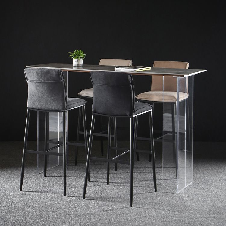 Upholstered Modern Counter Bar Stool Armless Backrest Bar Stool with Metal Base Clearhalo 'Bar Furniture' 'Bar Stools' 'bar_stools' 'furn' 'furn_bar_stools' 'furniture_bar_stools' 'Kitchen & Dining Furniture' 'kitchen&dining_furn' 'kitchen' 'kitchen_furn' Furniture' 1200x1200_433cb27b-51ad-4c02-bf42-74bd833ff9cf